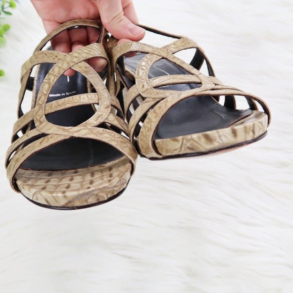 Donald J Pliner Asby Leather Sandals Heels 10 - Picture 3 of 7